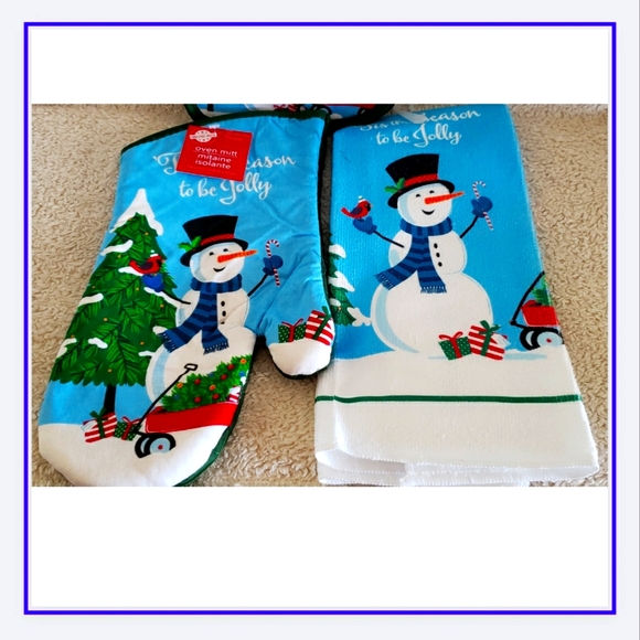 🟩🔥🌲🎅☃️NWT/HOLIDAY KITCHEN SET 4~ITEMS - Picture 2 of 3